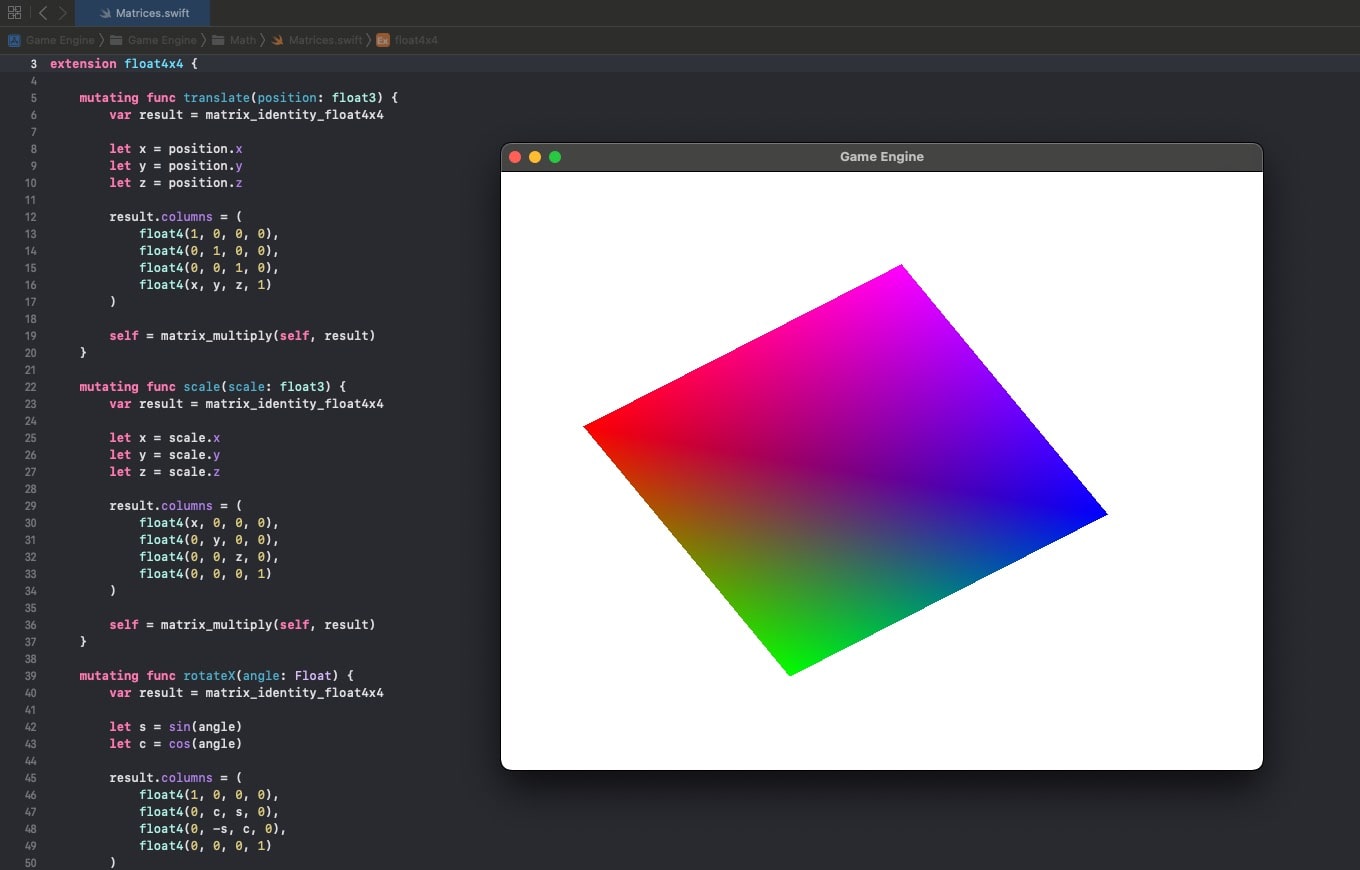 Cover Image for 3D Affine Transformation Matrices (Metal Part 7)